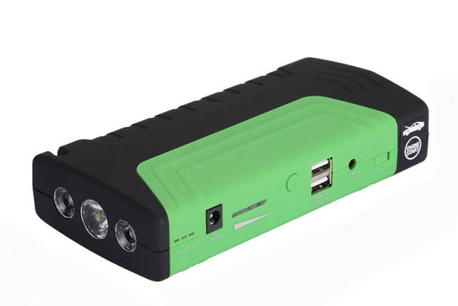 Пусковий пристрій авто акумулятора Jump Starter 2000W зелений, фото 1