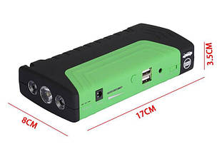 Пусковий пристрій авто акумулятора Jump Starter 2000W зелений, фото 4