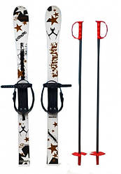 Набір лижний дитячий MARMAT 90 см (лижі +кріплення+ палки) білий