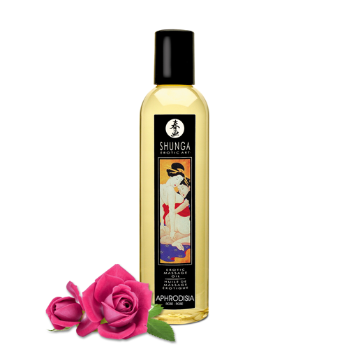 Масажна олія Shunga Erotic Massage Oil з ароматом троянди 250 мл