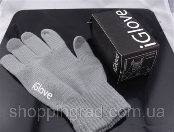 Рукавички для сенсорних екранів iGlove сірого кольору. Оригінал!, фото 1