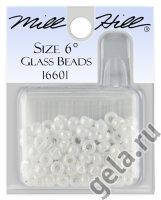 16601 бісер Mill Hill, 6 White Opal Magnifica Glass Beads