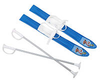 Набір лижний дитячий MARMAT 60 см (лижі +кріплення+ палки) блакитні
