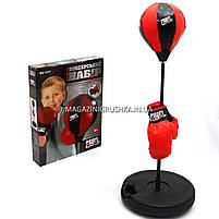 Дитячий набір для боксу Підлогова груша на стійці + боксерські рукавички. Альтернатива підвісному мішку MS, фото 2