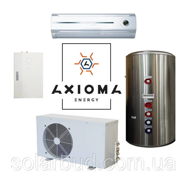 Тепловий насос для гарячої води: водонагрівач + кондиціонер COILER WIT, AXIOMA energy