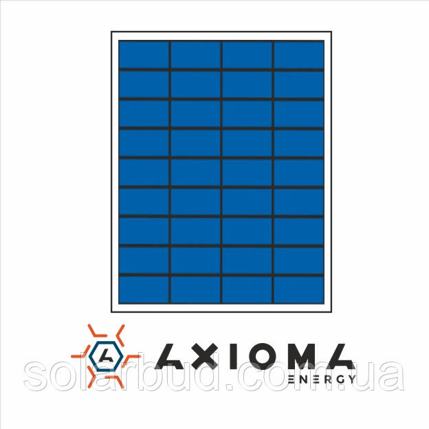 Сонячна батарея (панель) 20Вт, полікристалічна AX-20P, AXIOMA energy