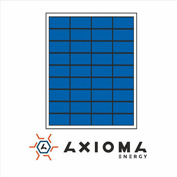 Сонячна батарея (панель) 20Вт, полікристалічна AX-20P, AXIOMA energy