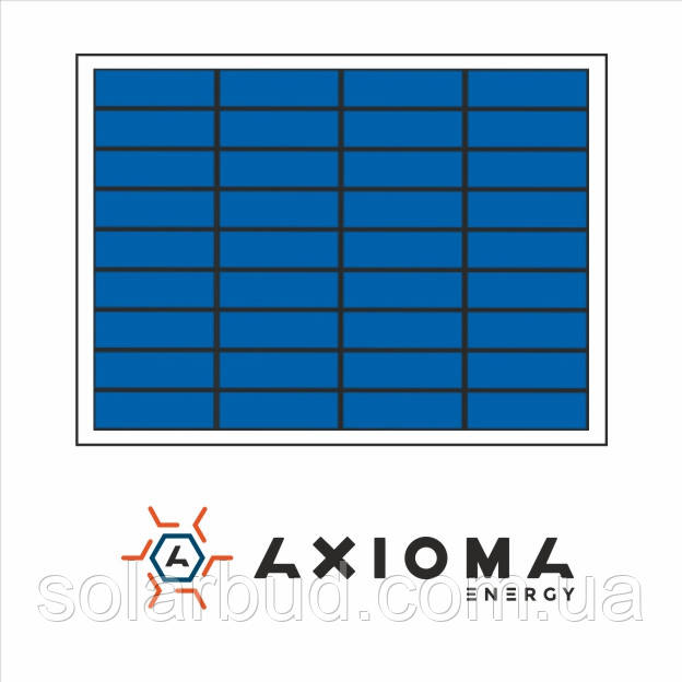 Сонячна батарея (панель) 10Вт, полікристалічна AX-10P, AXIOMA energy