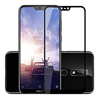 Защитное стекло для Nokia 6.1 Plus / Nokia X6 / TA-1116 Full cover черный 0,26мм в упаковке