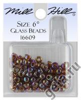 16609 бісер Mill Hill, 6 Opal Smokey Topaz Magnifica Glass Beads, фото 1