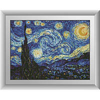 Набір алмазного живопису (квадратні, повна) Зоряна ніч. Ван Гог. Dream Art.