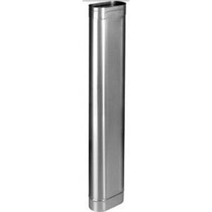 Труба овальна для гільзування димоходу L=1м, 100*200мм, 0.5 мм, AISI 201