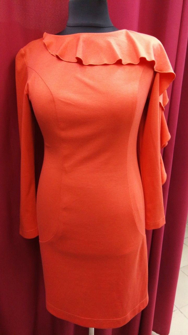 Платье женское Petro Soroka модель КТ 1654-04 коралловое - фото 5 - id-p92696052