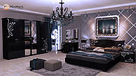 Спальня "Богема" от Миро-Марк 6Д (черный глянец).