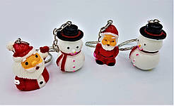 Новорічний брелок для ключів "Сніговик" і "Дід Мороз"