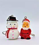 Новорічний брелок для ключів "Сніговик" і "Дід Мороз", фото 2