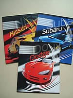 Зошит шкільний 12 л, у лінію "Моделі авто"