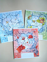 Тетрадь школьная 12 л., в линию "Краплі і квіти"