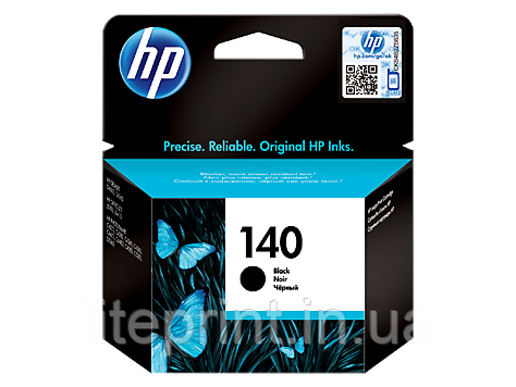 Оригінальний чорний струменевий картридж HP — 140, Black