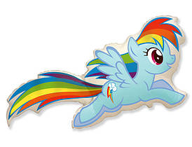 Фольгована кулька фігура "Поні Рейнбоу Деш" Flexmetal