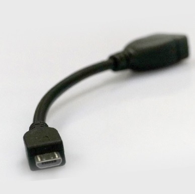 Кабель micro USB OTG для мобільних пристроїв, під'єднання, довжина 19 см