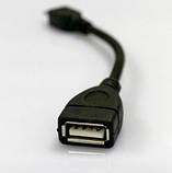 Кабель micro USB OTG для мобільних пристроїв, під'єднання, довжина 19 см, фото 2
