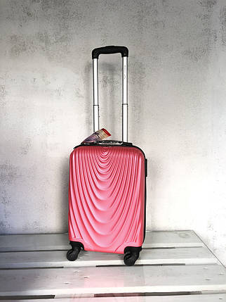 Валізу з полікарбонату на колесах малий для ручної поклажі рожевий валізу Польща / Валіза з полікарбонату, фото 2