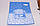 Махровий рушник лицьовий 50*90 дизайн Свинка-сніговик, колір блакитний, фото 2