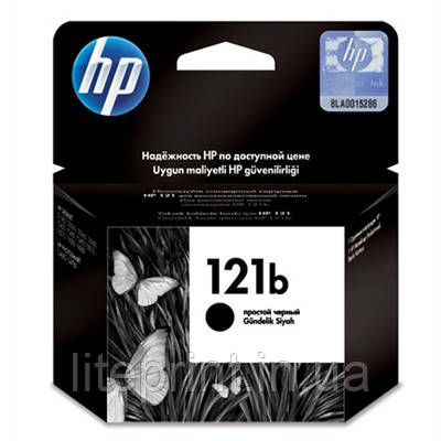 Оригінальний картридж чорний текстовий HP — 121b, Black