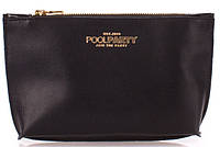 Косметичка-клатч женская из кожи POOLPARTY pouch-black черная