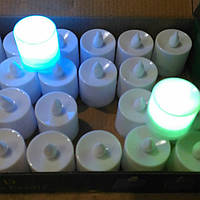 Свічка LED мерехтлива різнобарвними вогнями