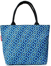 Женская сумка с принтом POOLPARTY pool7-blue-cells синяя