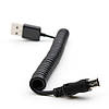 Кабель USB A male (тато) — mini USB B male (тато) спіральна навивка подовжувач 3 м перехідник Spiral Кабель, фото 3