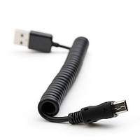 Кабель USB AM - mini USB B (спираль ная навивка) удлинитель 3 м (папа-папа) переходник Spiral