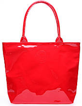 Женская лаковая сумка POOLPARTY pool7-laque-red красная