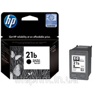 Оригінальний струменевий текстовий чорний картридж HP — 21b, Black