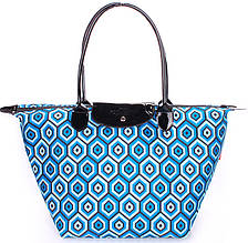 Женская сумка с клапаном POOLPARTY pool80-blue-cells синяя