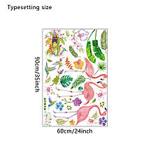 Вінілові наклейка в дитячу Три фламінго (лист 60 х 90 см) Б414, фото 3