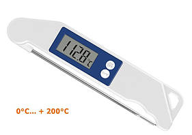 Термометр для м'яса складаний Vershold FCT0224p-15 ( 0-200 С). Польща (Квіт: синій, жовтогарячий, сірий)