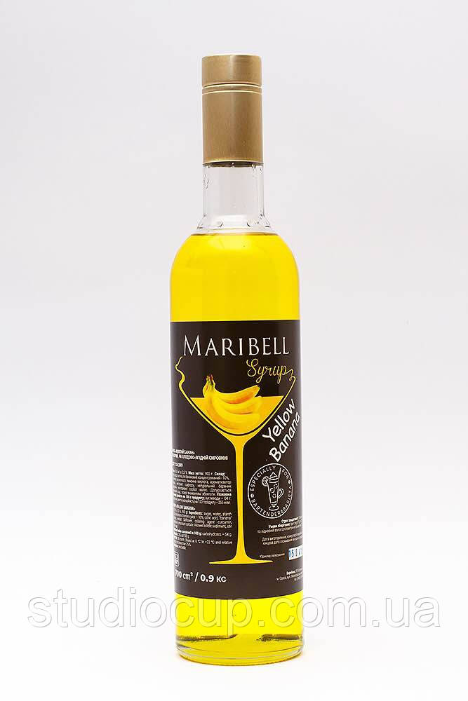 Сироп коктейльний Maribell жовтий Банан 700 мл.