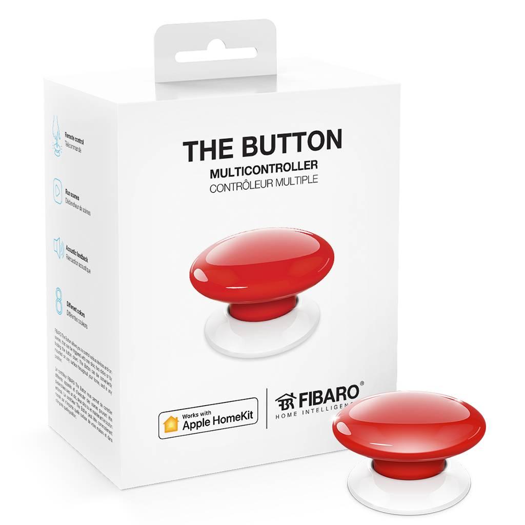 Кнопка управління FIBARO The Button для Apple HomeKit, red (червоний) - FGBHPB-101-3, фото 1