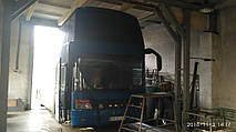 Производство и замена лобового стекла триплекс на автобусе Setra 328  в Никополе (Украина). 3