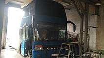 Производство и замена лобового стекла триплекс на автобусе Setra 328  в Никополе (Украина). 6