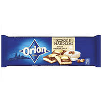 Молочно-белый шоколад с кокосом и миндалем Orion kokos s mandlemi, 240гр (Чехия)