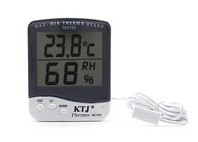 Термогігрометр KTJ Thermo TA218C (0 °C ~ 50 °C; 10% ~ 98%) з виносним датчиком температури та вологості
