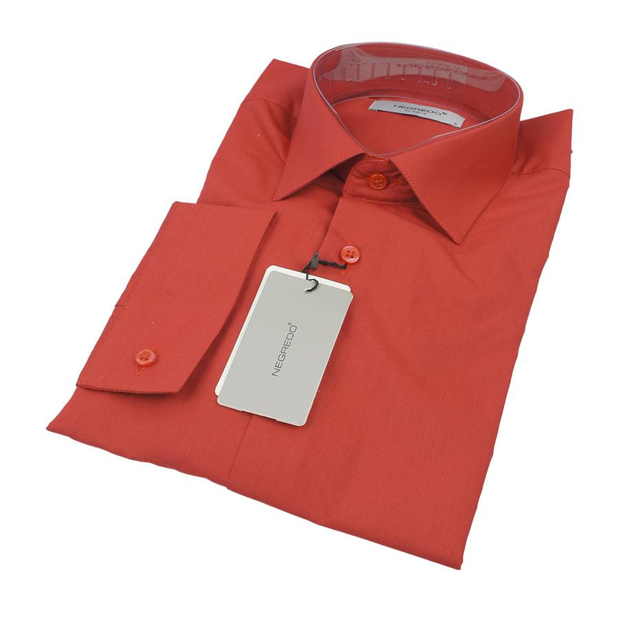 Вишнева чоловіча сорочка Negredo 26051 Slim, фото 1