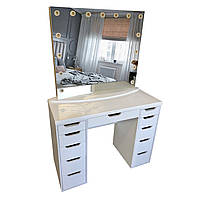Стол для визажиста, туалетный столик, гримерный столик с ящиками