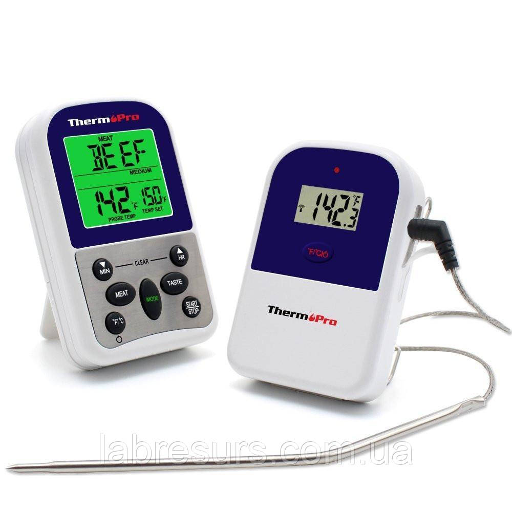 Бездротовий термометр (до 100 м) ThermoPro TP-11 (-9...250 °C) з таймером і 8 режимами для м'яса та риби