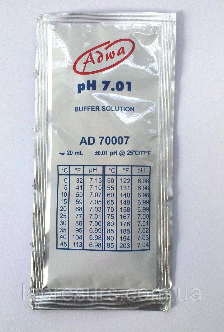 Готовий калібрувальний розчин ADWA AD70007 для РН-метрів РН 7,01±0,01 Угорщина. 20 ml