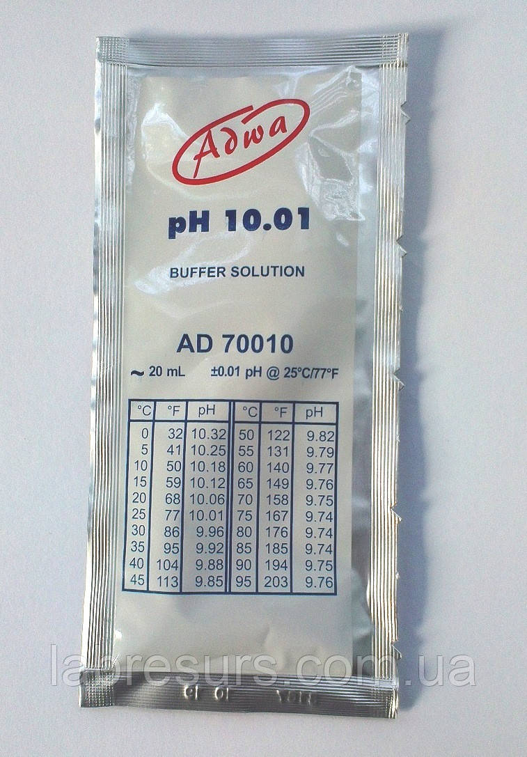 Калібрувальний розчин ADWA AD70010 для РН-метрів РН 10,01±0,01 Угорщина. 20 ml